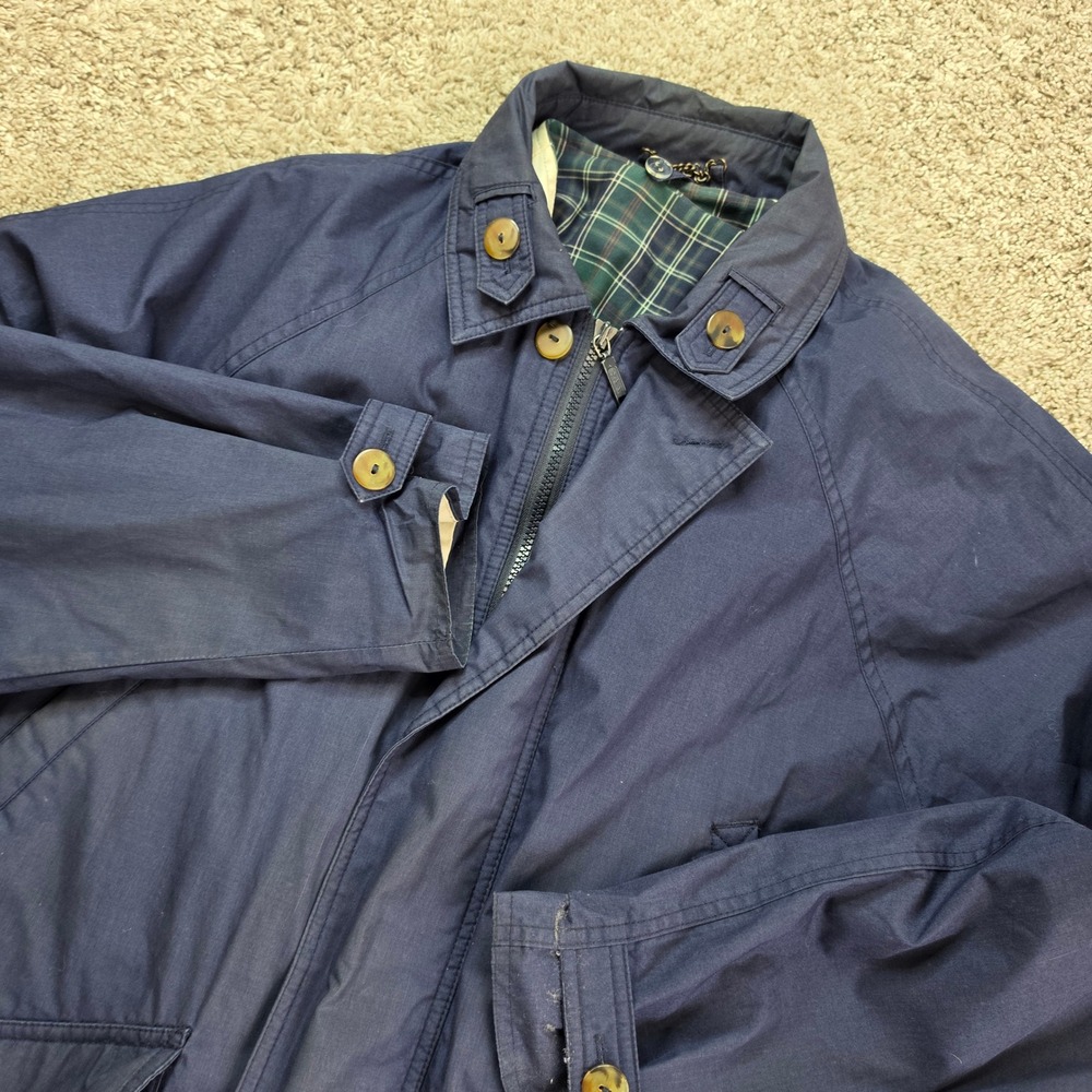VINTAGE St Michael Harrington Barn Jacket Mens Small Blue Lined Outdoor Chore